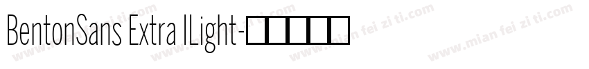 BentonSans Extra lLight字体转换